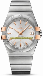 Omega Watches : 123.20.35.20.02.003 Automatic Chronometer Date 18k Rose Gold and Stainless Steel Case Stainless Steel Bracelet Men Watch