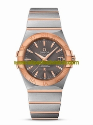 Omega Watches : 123.20.35.20.06.002 Automatic Chronometer Gray Dial Date 18k Rose Gold and Stainless Steel Bracelet Men Watch