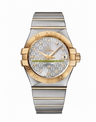Omega Watches : 123.20.35.20.52.004 35mm Automatic Chronometer Silver Dial Yellow Gold Case, Diamonds With Yellow Gold And Stainless Steel Bracelet Men Watch