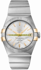 Omega Watches : 123.20.38.21.02.005 Automatic Chronometer Date 18k Yellow Gold Case and Stainless Steel Case Stainless Steel Bracelet (38mm) Men Watch