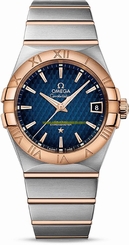 Omega Watches : 123.20.38.21.03.001 Blue Dial Stainless-steel-rose-gold Band Men Watch