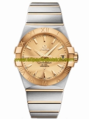 Omega Watches : 123.20.38.21.08.001 38mm Automatic Chronometer Yellow Gold Dial And Case With Yellow Gold And Stainless Steel Bracelet Men Watch