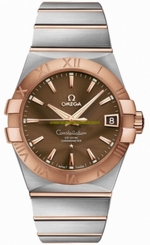 Omega Watches : 123.20.38.21.13.001 38mm Automatic Chronometer Brown Dial Rose Gold Case With Rose Gold And Stainless Steel Bracelet Men Watch
