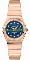Omega Watches : 123.50.24.60.53.001 Quartz Diamond Hour Indexes Dial 18k Rose Gold Women Watch