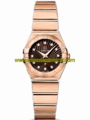 Omega Watches : 123.50.24.60.63.002 24mm Constellation Polished Quartz Brown Dial Rose Gold Case, Diamonds And Rose Gold Bracelet Women Watch