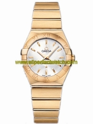 Omega Watches : 123.50.27.60.02.002 27mm Constellation Brushed Quartz Silver Dial Rose Gold Case And Bracelet Women Watch