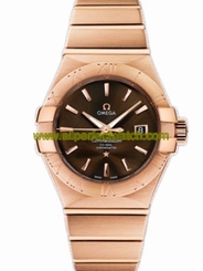 Omega Watches : 123.50.31.20.13.001 31mm Automatic Brushed Chronometer Brown Dial Rose Gold Case And Rose Gold Bracelet Women Watch