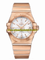 Omega Watches : 123.50.35.20.02.001 35mm Automatic Chronometer Silver Dial Rose Gold Case With Rose Gold Bracelet Men Watch