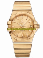 Omega Watches : 123.50.35.20.08.001 35mm Automatic Chronometer Champagne Gold Dial Yellow Gold Case With Yellow Gold Bracelet Men Watch