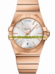 Omega Watches : 123.50.38.22.02.001 38mm Automatic Chronometer Day-Date Silver Dial Rose Gold Case With Rose Gold Bracelet Men Watch