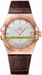 Omega Watches : 123.53.38.21.02.001 Automatic Chronometer Date 18K Rose Gold Case Brown Leather Limited Edition Men Watch