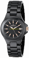 Invicta Watches : 12543 Black Dial Ceramic Band Women Watch