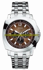 Guess Watches : 12555G1 Quartz Analog Day Date Stainless Steel Men Watch