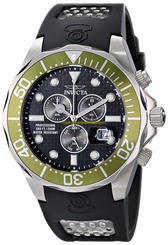 Invicta Watches : 12572SYB Quartz Chronograph Day Date Black Polyurethane Men Watch
