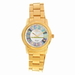 Invicta Watches : 12630 Mother-of-pearl Dial Fixed Gold Ion-plated Band Women Watch