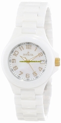 Fake AAA Invicta Watches : 12648 Mother Of Pearl Dial Ceramic Band Women Watch Watch