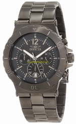 Invicta Watches : 1268 Black Dial Stainless Steel Band Men Watch