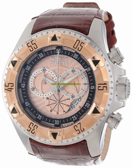Invicta Watches : 12694 Quartz Chronograph Date Brown Leather Men Watch