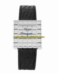 Chopard Watches : 127407-1001 Quartz Silver Dial 18ct White Gold Case Black Leather Women Watch