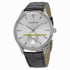 Jaeger-LeCoultre Watches : 1278420 Automatic Silver Dial Black Leather Men Watch