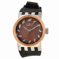 Invicta Watches : 12794 Black Dial Fixed Brown Pvd Band Men Watch