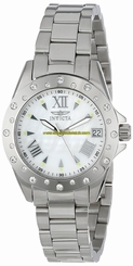 Invicta Watches : 12854 White Mother Of Pearl Dial Stainless Steel Women Watch