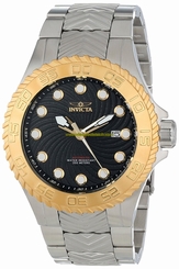 Invicta Watches : 12923 Black Dial Stainless Steel Men Watch