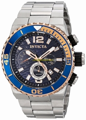 Invicta Watches : 12996 Blue Dial Stainless Steel Band Men Watch