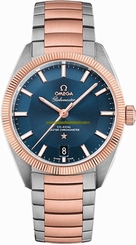 Omega Watches : 130.20.39.21.03.001 Blue Dial Fixed 18kt Rose Gold Band Men Watch