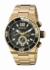 Invicta Watches : 1343 Black Dial Stainless Steel Band Men Watch