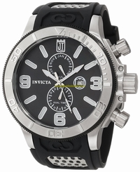 Invicta Watches : 13687 Quartz Multifunction Dial Black Polyurethane Men Watch