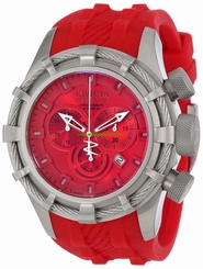 Invicta Watches : 1371 Red Dial Stainless steel Band Men Watch