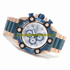 Invicta Watches : 13770 Platinum Mother Of Pearl Dial Blue Ip Stainless Steel Band Men Watch
