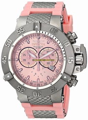 Invicta Watches : 1383 Pink Dial Chronograph Luminous Stop-watch Men Watch