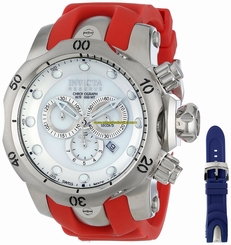 Invicta Watches : 13912 Quartz Chronograph Date Red Polyurethane Men Watch