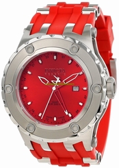 Invicta Watches : 1395 Red Dial Chronograph Luminous Stop-watch Men Watch