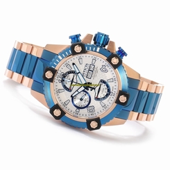 Fake AAA Invicta Watches : 13983 Silver Dial Rose Gold Plated Stainless Steel Band Men Watch Watch