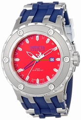 Invicta Watches : 14175 Quartz Red Dial GMT Date Blue Polyurethane Men Watch