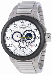 Invicta Watches : 14301 Silver Dial Luminescent Hands Stop Watch Men Watch