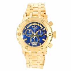 Invicta Watches : 14469 Black Dial Fixed Gold-plated Band Men Watch