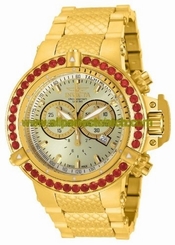 Invicta Watches : 14760 Champagne Dial Gold-plated Stainless-steel Band Men Watch