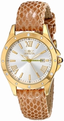 Invicta Watches : 14841 Quartz Analog Date Leather Women Watch