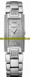 Raymond Weil Watches : 1500-ST2-00685 Quartz Diamonds On Case , Attachments And Dial With Steel On Steel 76 Diamonds Silver Dial Women Watch