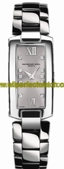 Raymond Weil Watches : 1500-ST-00685 Quartz Diamonds On Dial Steel With Stainless Steel And Black Shantung Satin Bracelet Women Watch