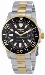 Invicta Watches : 15030 Black Dial Stainless Steel Band Men Watch