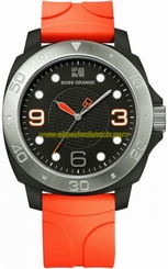 Boss Orange Watches : 1512665 Quartz Dial Black with orange and white detail and three hand movement Men Watch