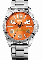 Boss Orange Watches : 1512942 Quartz Orange Dial Stainless Steel Men Watch