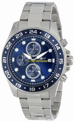 Invicta Watches : 15205 Blue Dial Stainless Steel Men Watch