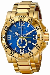 Invicta Watches : 15329 Blue Dial Stainless Steel Band Men Watch