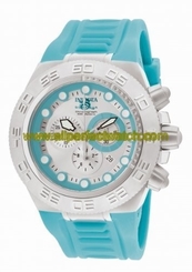 Invicta Watches : 1535 Quartz Chronograph Date Light Blue Silicone Women Watch